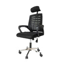 Poltrona direzionale da ufficio in tessuto microforato nera Kizi