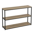 Libreria Scaffale a 3 Ripiani da Ingresso in Metallo e Legno 120x30x80H cm