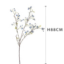 Set 3 Mini Tralcio Artificiale con Fiori Altezza 88 cm Blu