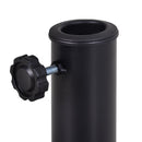 Base per Ombrellone a Mezzaluna 50x31x32 cm per Pali da Ø3,8 e Ø4,8 cm in Resina Nero 