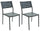 Set 2 Sedie da Giardino 46x58x84 cm in Acciaio RD Italia Dorio Antracite