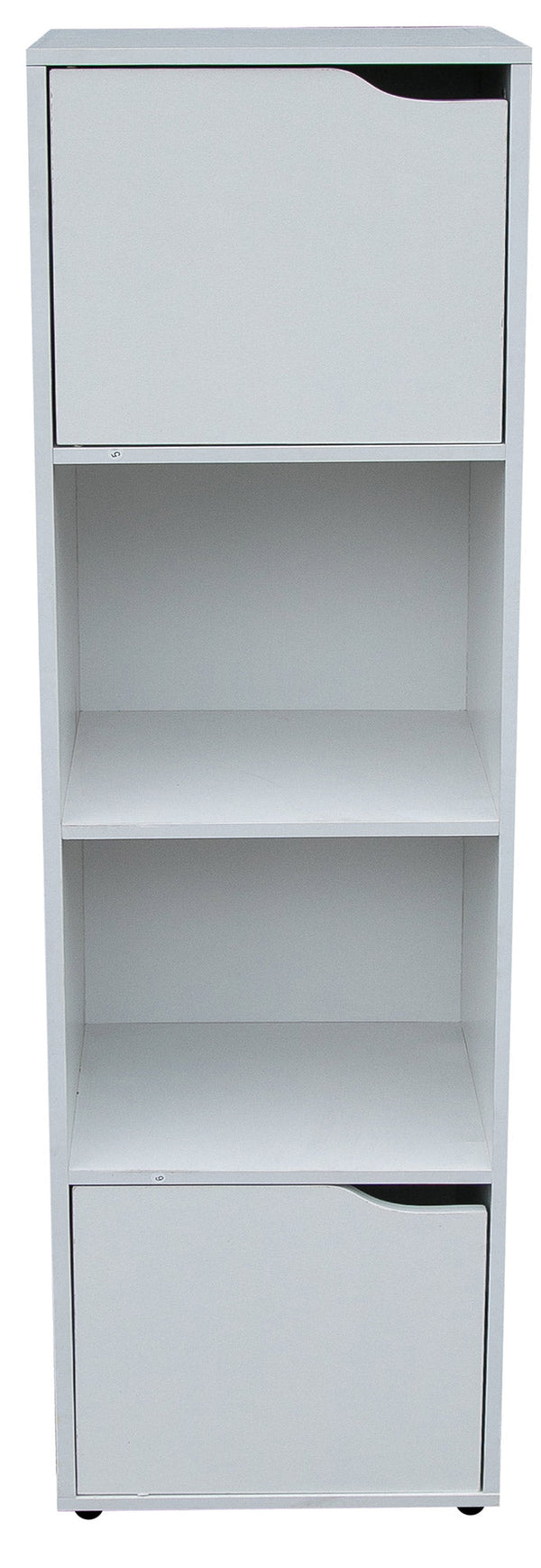 acquista Libreria 2 Ripiani 2 Ante 30x29x120 cm in Legno Bianco