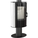 Stufa a Legna 5,5/10,5KW Piastrellata in Acciaio Flig Springfield Plus Bianca