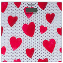 Bilancia Pesapersona Elettronica Max 150 Kg in Vetro Kooper  Bianco con Cuori