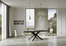 Tavolo Allungabile 140-400x90x77 cm Volantis Premium Cemento Telaio Antracite 