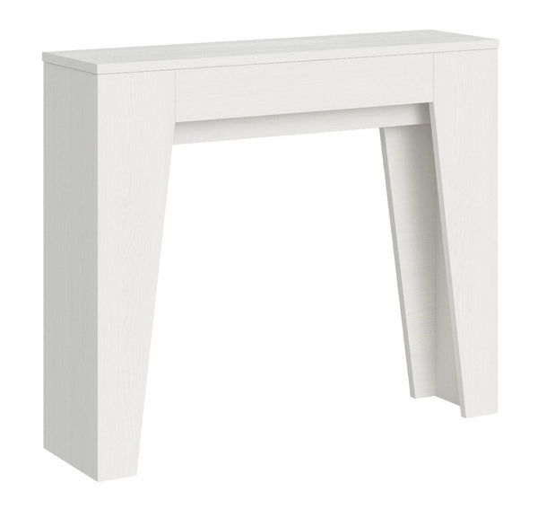 Consolle Allungabile 90x25/181 cm Pannelli in Nobilitato Narrow Bianco Frassino sconto