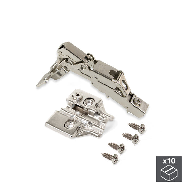 acquista Cerniera a Scodellino X91 Chiusura Ammortizzata Apertura 165º Basetta a Vite Nichelato a Emuca