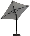 Ombrellone da Giardino 2x2 m Palo Ø38 mm in Alluminio Tessuto Dralon Acrilico Border Bianco