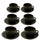 Set 6 Tazzine da Caffè con Piattino 8x7xh5 cm in Gres Porcellanato Romeo Tortora