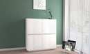 Credenza 4 Ante 100,1x41,4x126 cm Bloom Bianco Lucido