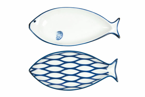 acquista Set 2 Piattini in Porcellana 19 cm Villa d'Este Home Tivoli Open Fish