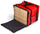 Borsa Termica Porta Pizze da Asporto 8/10 Cartoni Safemi Express 10 Rossa e Nera