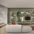 Kit Struttura Modulare Raccordi e 2 Profili a Pavimento e Parete in Alluminio Emuca Zero Nero