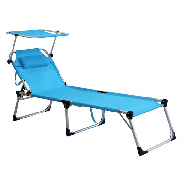 Lettino Prendisole da Giardino 215x71x37h cm in Textilene Vari Colori prezzo