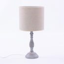 Lampada da Tavolo Ø20xH35 cm in Metallo Design Classico Grigio