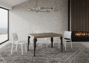 Tavolo Allungabile 140-244x90x77 cm Paxon Premium Tortora Telaio Antracite 