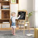 Lavagna 3 in 1 con Cavalletto per abambini 58x50,5x109 cm con Cestini Legno Naturale
