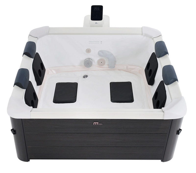 Vasca Idromassaggio da Esterno Spa Riscaldata 160x160x65 cm 6 Posti Wi-Fi Oslo Smart