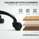 Sedia da Ufficio Ergonomica 63x70x102-112 cm Altezza Regolabile e Dondolo Grigio    