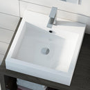 Lavabo da Bagno Quadrato in Acrilico Bianco 45cm Fosterberg Nantes 2