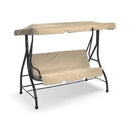 Dondolo da Giardino 3 Posti Reclinabile in Ferro e Poliestere Taddei Venezia Beige