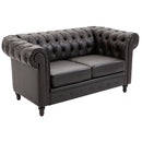 Divano 2 Posti 160x84x80 cm in Similpelle  Marrone Scuro