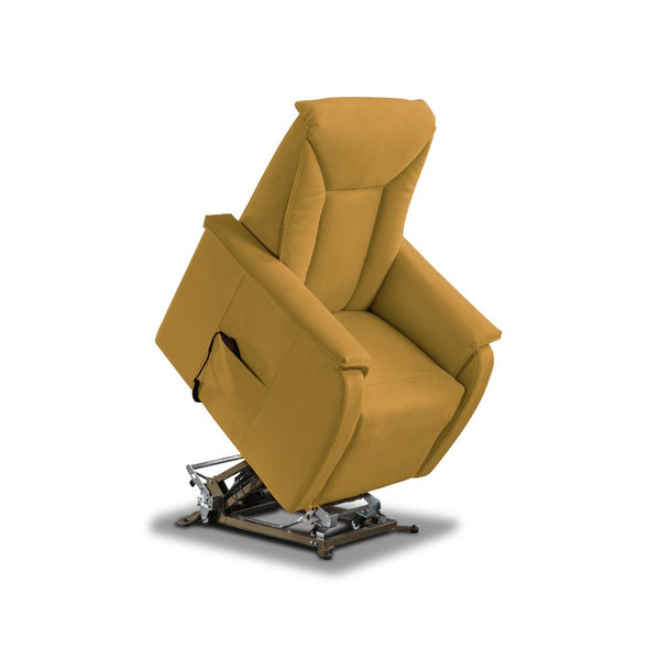 acquista Poltrona Alzapersona Elettrica 2 Motori 82x108x84 cm Baila in Microfibra Dispositivo Medico 1 Mostarda