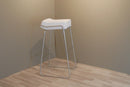 Set di 2 Sgabelli in Similpelle Morbida 83x39x40 cm TFT Stool Bianco