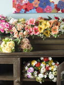 Set 2 Bouquet Artificiale di Ranuncoli Composto da 13 Fiori Altezza 44 cm 