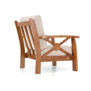 Poltrona in Legno Massiccio Oxford Ecrù