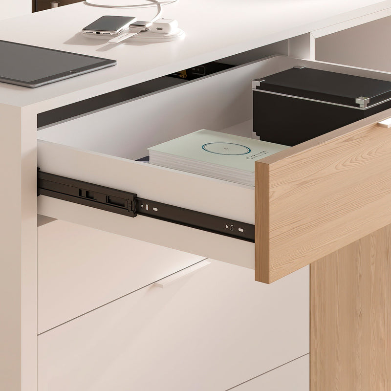 Set 10 Guide Cassetto con Chiusura Soft 45x300 mm in Acciaio Emuca Nero