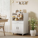 Mobile Cucina Multiuso 59x40x92 cm con Ripiano Estraibile in MDF Bianco  