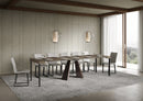 Consolle Allungabile 90-300x40x77 cm Diamante Tortora Telaio Orso 