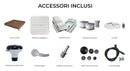 Vasca Idromassaggio Spa Oslo Amber Aero Plus Smart con Wifi per 6 Persone 180x180x65 cm in Materiale Plastico Effetto legno Ambra