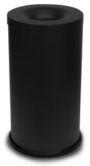 Pattumiera Gettacarte Ø38xh75 cm Autoestinguente In Acciaio Verniciato Nero