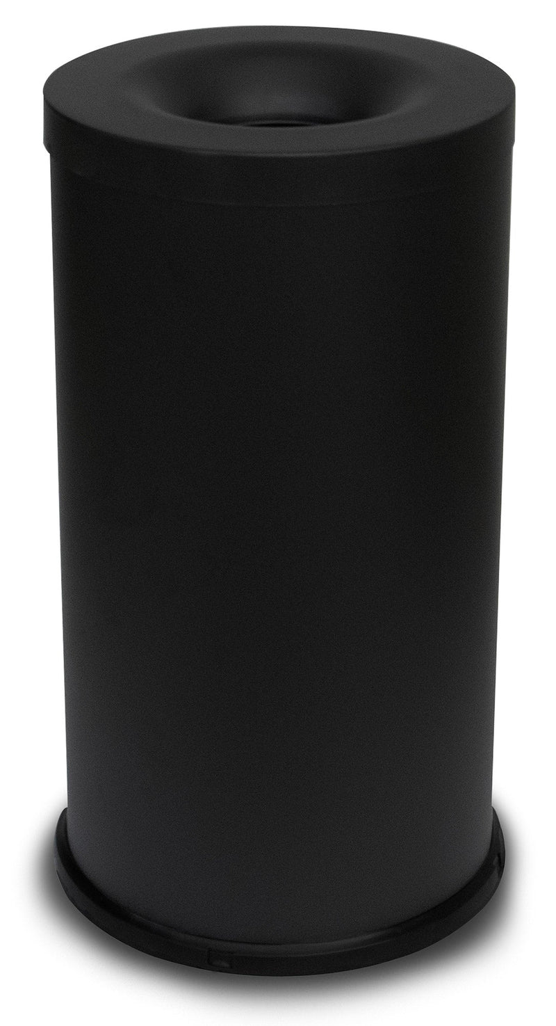 Pattumiera Gettacarte Ø38xh75 cm Autoestinguente In Acciaio Verniciato Nero