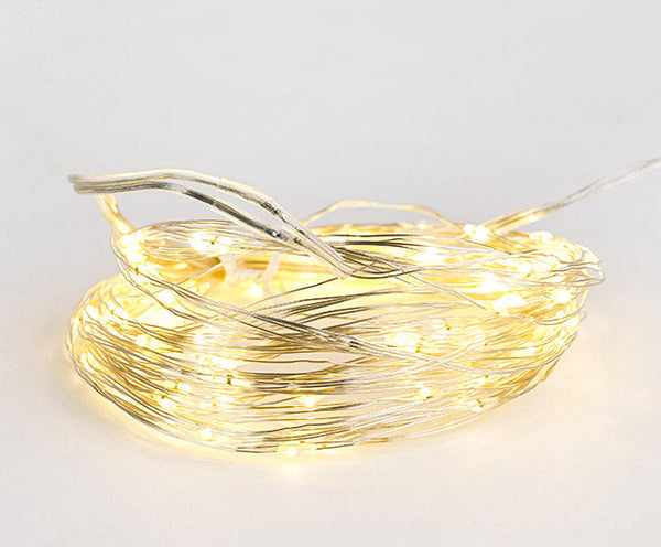 Luci di Natale 100 MICROLED 10m Luce Bianco Caldo da Interno prezzo