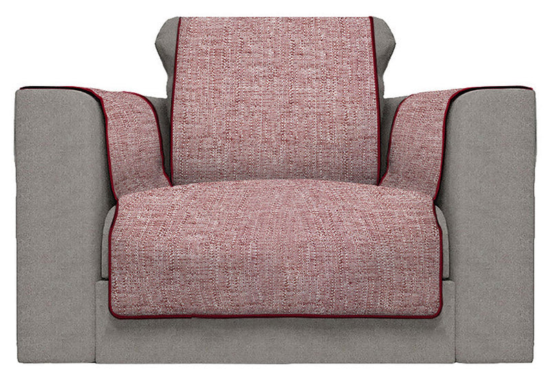 Copridivano con Copri Braccioli in Poliestere Bordeaux Varie Misure