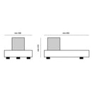 Camino a Bioetanolo da Pavimento 41x95 cm Karlsen Panarea Rosso