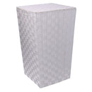 Cesta Portabiancheria Quadro 33x33xh53 cm in Poliestere Bianco