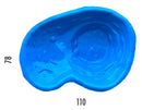 Kit Laghetto Artificiale + Pompa Filtro da Giardino 110x78x28 cm in Polietilene 90 Litri Azzurro