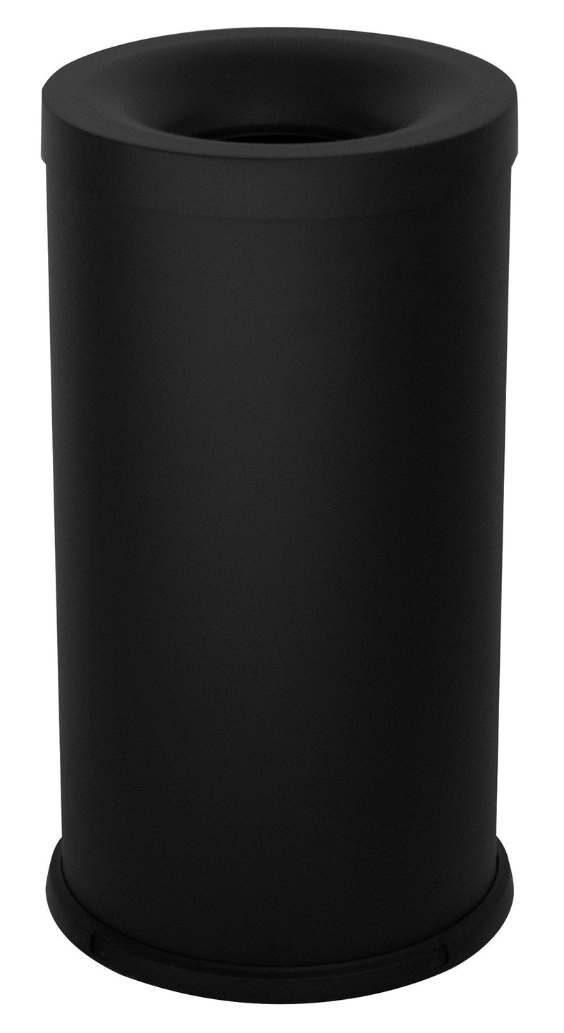 Pattumiera Gettacarte Ø31xh72 cm Autoestinguente In Acciaio Verniciato Nero