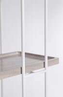 Libreria 4 Ripiani 120x32x164 cm Laurel in Acciaio