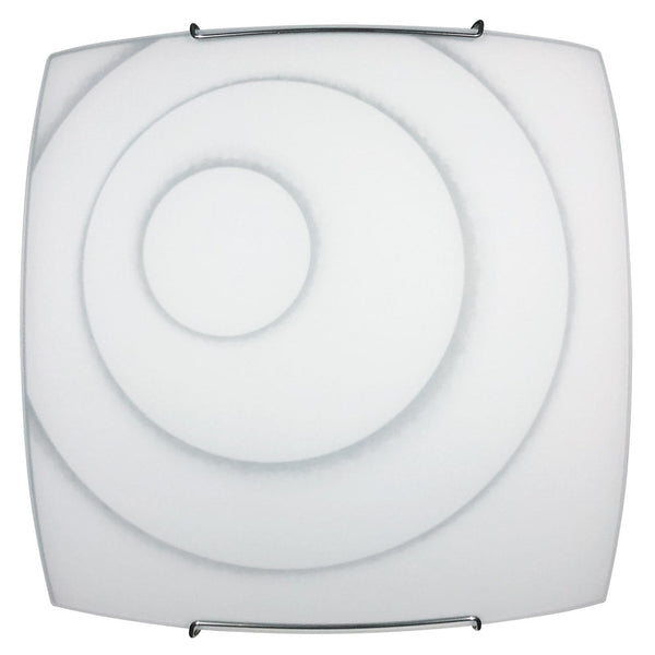 Plafoniera 1xE27 Ganci Filo Acciaio Vetro Lastra Bianco E-Energy Chiara acquista