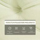 Set 2 Pezzi Cuscini da Giardino per Divani e Pallet 120 cm in Poliestere con Imbottitura Spessa Crema      