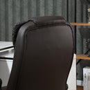 Sedia Poltrona Presidenziale da Ufficio 67x72x110-120 cm in Similpelle Marrone