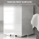 Mobiletto Bagno 1 Cassetto 1 Anta 37x32,5x79 cm in MDF Bianco