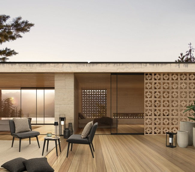 Lampada Lanterna Solare 20x20x75h cm con Manico Nero