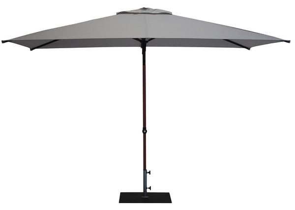 Ombrellone da Giardino 3x2 m Palo Ø38 mm in Alluminio Effetto Legno Tessuto Olefin Trend Wood Grigio online