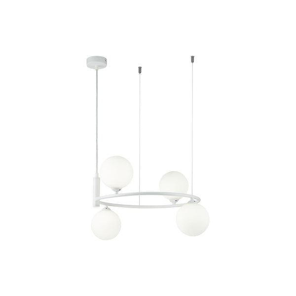 Lampada pendente Modern in Metallo Ring Bianco sconto